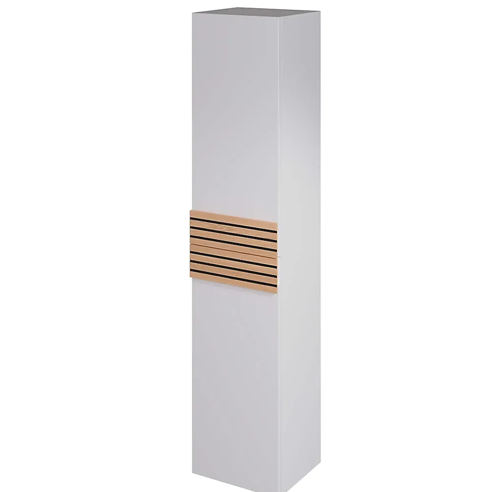 Decotec Colonne de salle de bains à suspendre ouverture gauche Archi blanc mat H. 160 x L. 35 cm