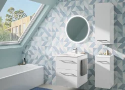 Colonne De Salle De Bains|Geberit Colonne de salle de bains H.85 cm blanc Selva
