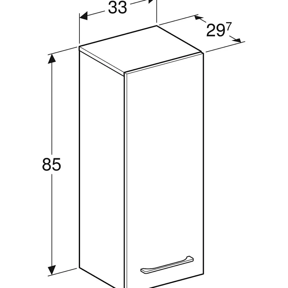 Colonne De Salle De Bains|Geberit Colonne de salle de bains H.85 cm blanc Selva