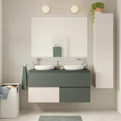Colonne De Salle De Bains|GoodHome Colonne de salle de bains l.35 x H.150 x P.30 cm beige cachemire Kentia