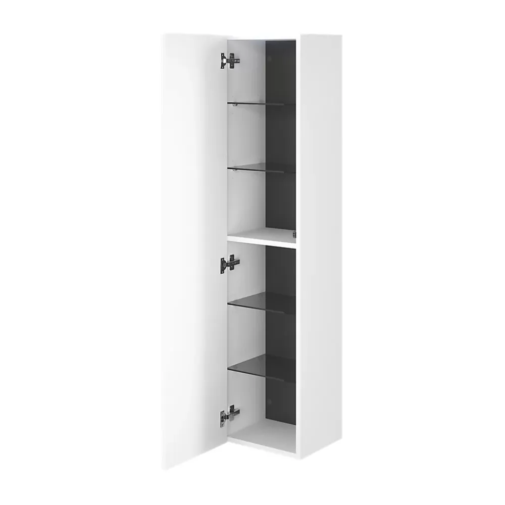 Colonne De Salle De Bains|GoodHome Colonne de salle de bains l.35 x H.150 x P.30 cm blanc mat Kentia