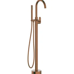 Robinet De Baignoire|Essebagno Colonne de sol mécanique cuivre brossé pour baignoire ilot Charme II