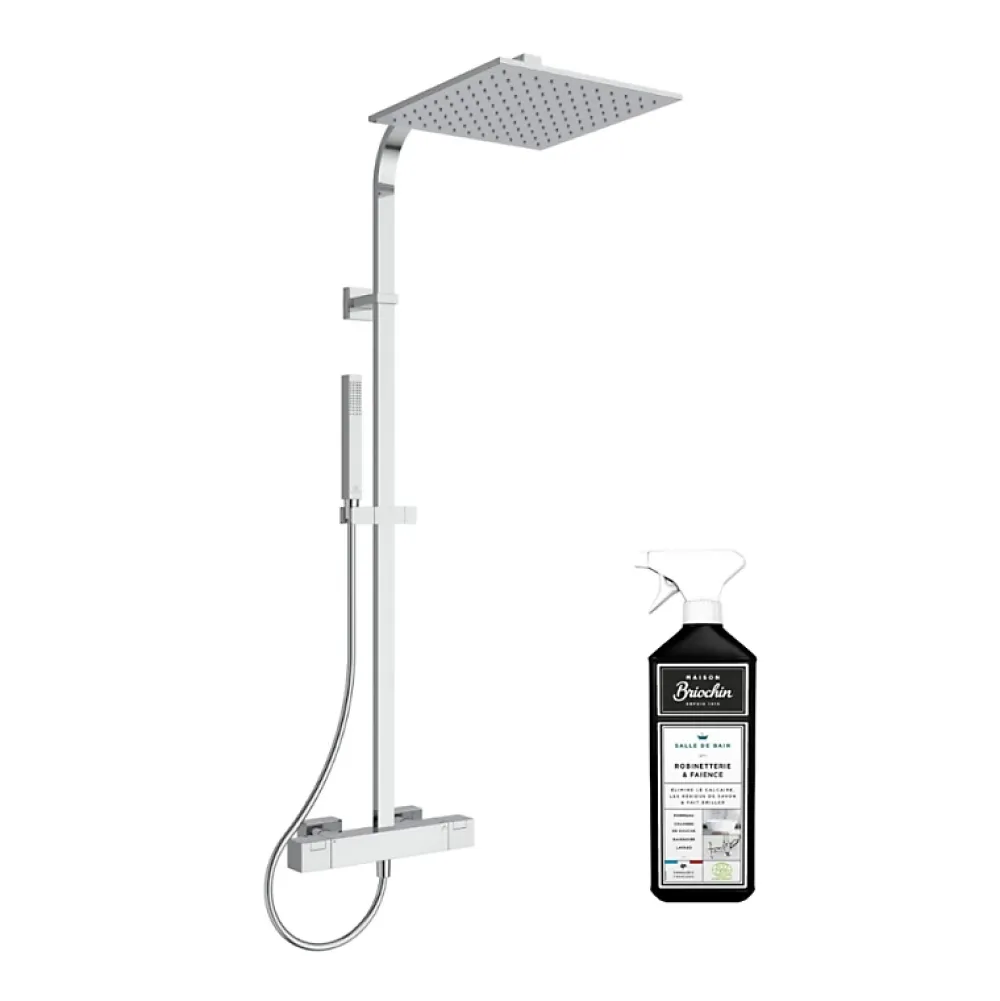Ideal Standard Colonne douche thermostatique Ceratherm C100 + Nettoyant BRIOCHIN Ecocert