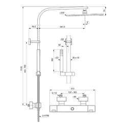 Ideal Standard Colonne douche thermostatique Ceratherm C100 + Nettoyant BRIOCHIN Ecocert