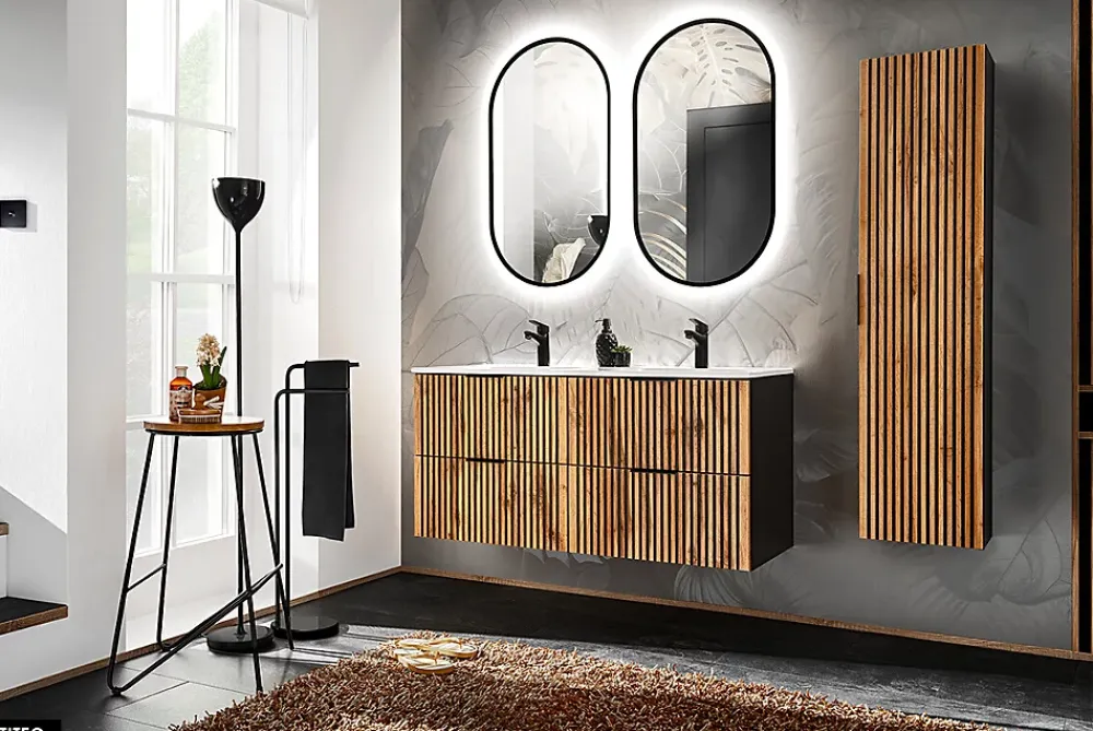 Otitec Colonne haute - 35 x 140 cm - 1 porte - Chêne Wotan - WOTANIA