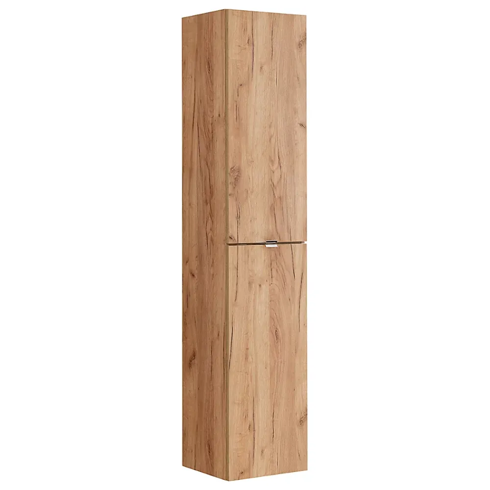 Colonne De Salle De Bains|Petits-Meubles Colonne murale salle de bain 2 portes April Bois