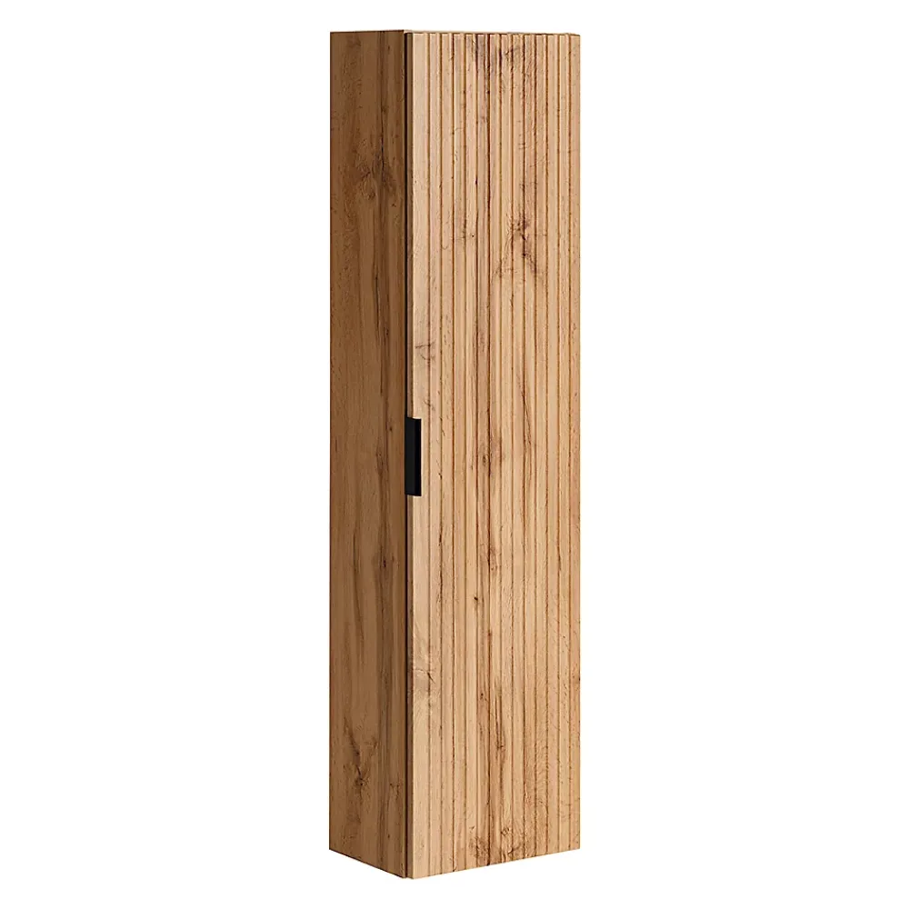 Petits-Meubles Colonne murale salle de bain 1 porte Adriel Bois