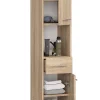 3xE Living Colonne salle de bain, 2 armoires, 1 tiroir, 140 x 30 x 30 cm, chêne sonoma