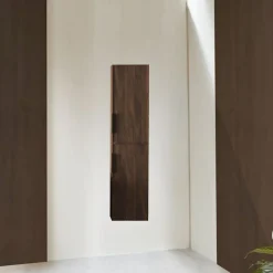 Colonne De Salle De Bains|Jindoli Colonne salle de bain 160 cm Aquasila finition effet noyer brun