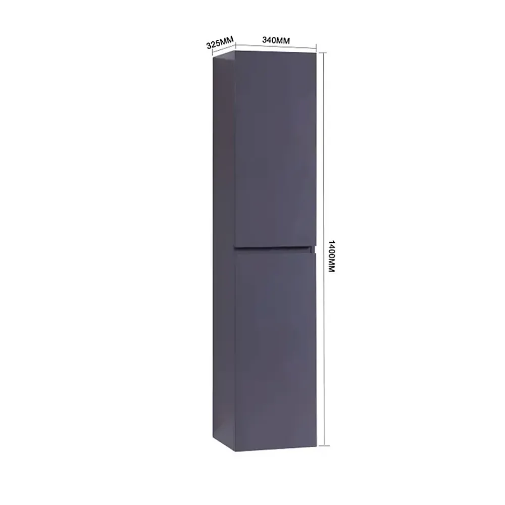 Colonne De Salle De Bains|Top Bath COLONNE salle de bain Armoire de rangement APOLLO LAQUE GRIS GRIS KIT