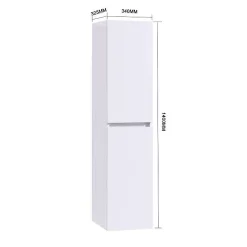 Colonne De Salle De Bains|Top Bath COLONNE salle de bain Armoire de rangement APOLLO LAQUE GRIS BLANC KIT