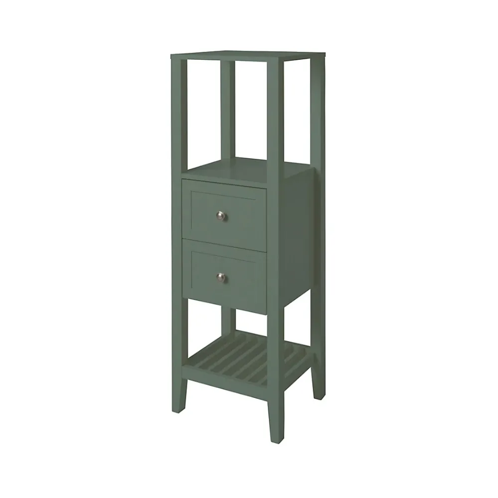 GoodHome Colonne salle de bains à poser l.40 x H.120 x P.36 cm vert, Perma
