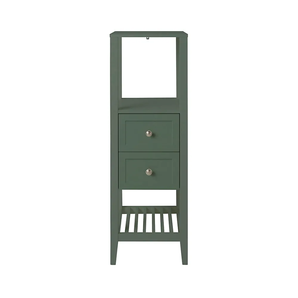 GoodHome Colonne salle de bains à poser l.40 x H.120 x P.36 cm vert, Perma