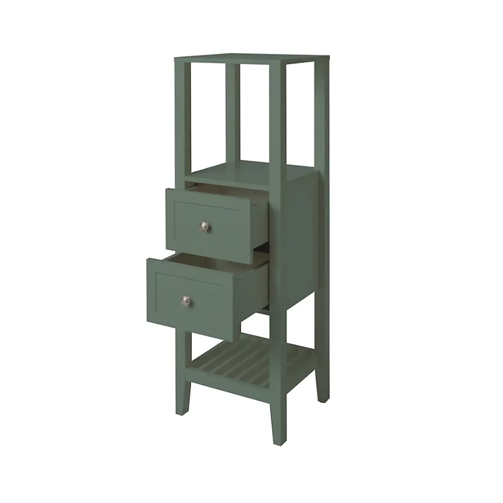 GoodHome Colonne salle de bains à poser l.40 x H.120 x P.36 cm vert, Perma