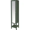 GoodHome Colonne salle de bains à poser avec miroir vert mat l.40 x H.185 x P.36 cm, Perma