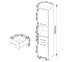 Colonne De Salle De Bains|Akord Furniture Factory Colonne salle de bains AKORD FIN Chêne Sonoma 30 cm 2 portes 1 tiroir façade Chêne Sonoma 5 étagères 30x30x140 cm