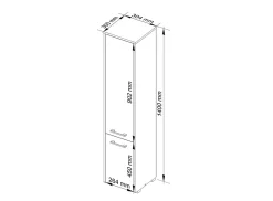 Akord Furniture Factory Colonne salle de bains AKORD FIN Blanche 30 cm 2 portes façade Gris Graphite 5 étagères 30x30x140 cm