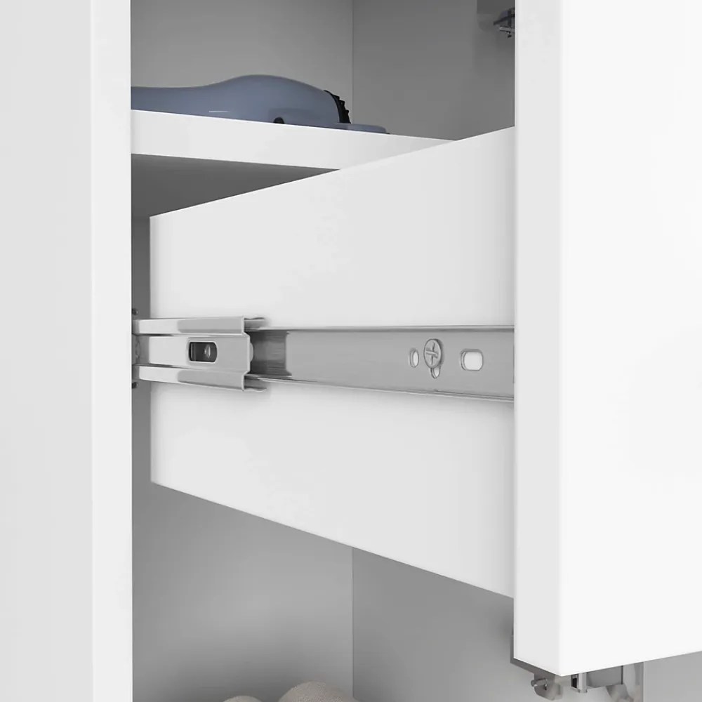 Akord Furniture Factory Colonne salle de bains AKORD FIN Blanche 30 cm 2 portes 1 tiroir façade Blanche 3 étagères 30x30x85 cm