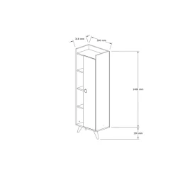 Armoire De Salle De Bains|Pier Import Colonne salle de bains blanche, rangements mixtes MARFA