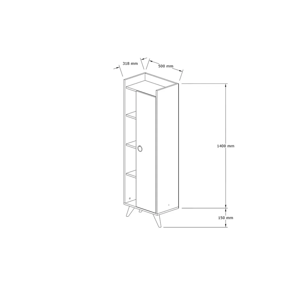 Armoire De Salle De Bains|Pier Import Colonne salle de bains blanche, rangements mixtes MARFA