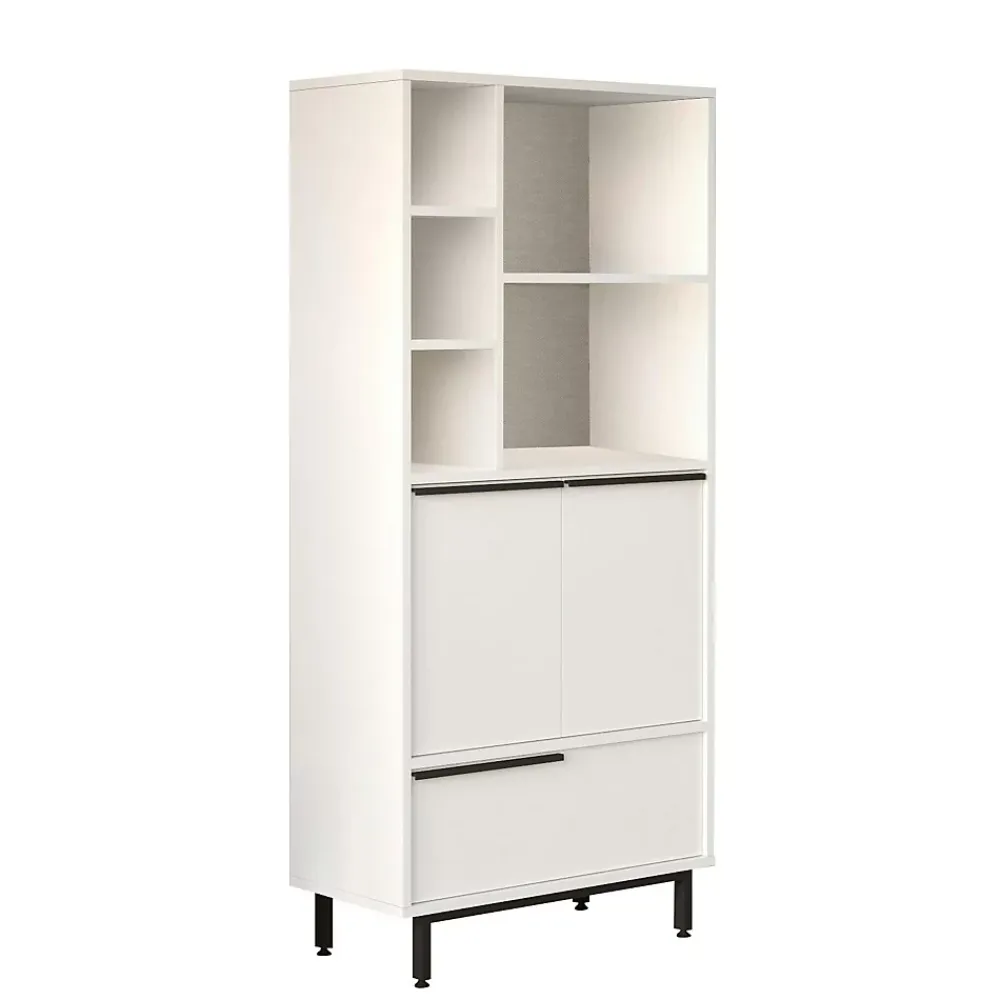 Pier Import Colonne salle de bains blanche 3 portes 5 niches JENA