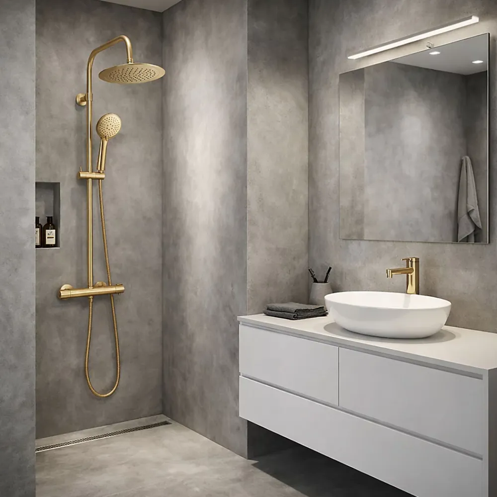 Colonne De Douche Thermostatique|Essebagno Colonne thermostatique, doré, Essegoia II