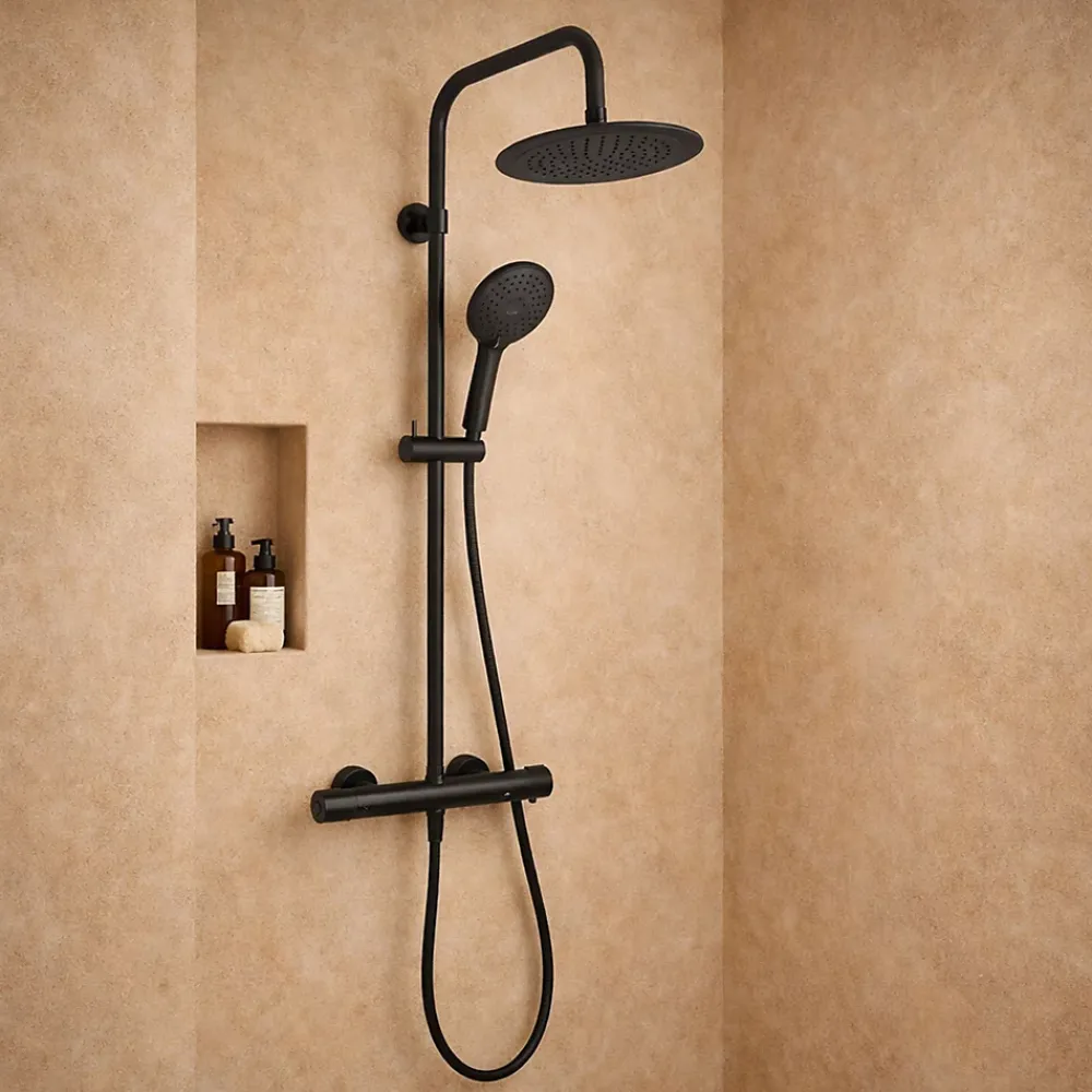 Colonne De Douche Thermostatique|Essebagno Colonne thermostatique, noir, Essegoia II