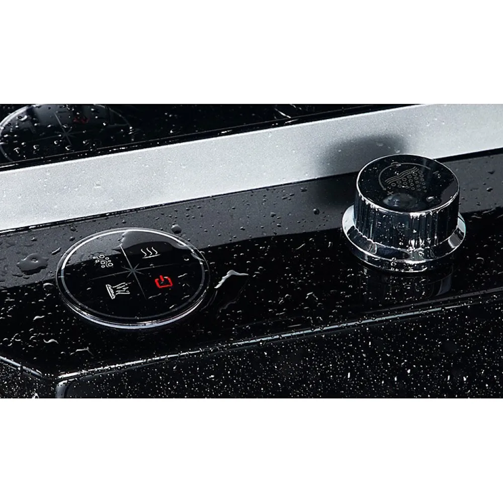 Baignoire Balnéo|Archipel Combi Balneo douche Hammam CBH BLACK 179x97 - DROITE