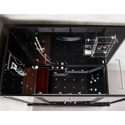 Archipel Combi Balneo douche Hammam CBH BLACK 179x97 - GAUCHE