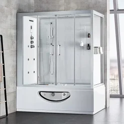 Archipel Combi Balneo douche Hammam CBH PUR WHITE 179x97 - GAUCHE