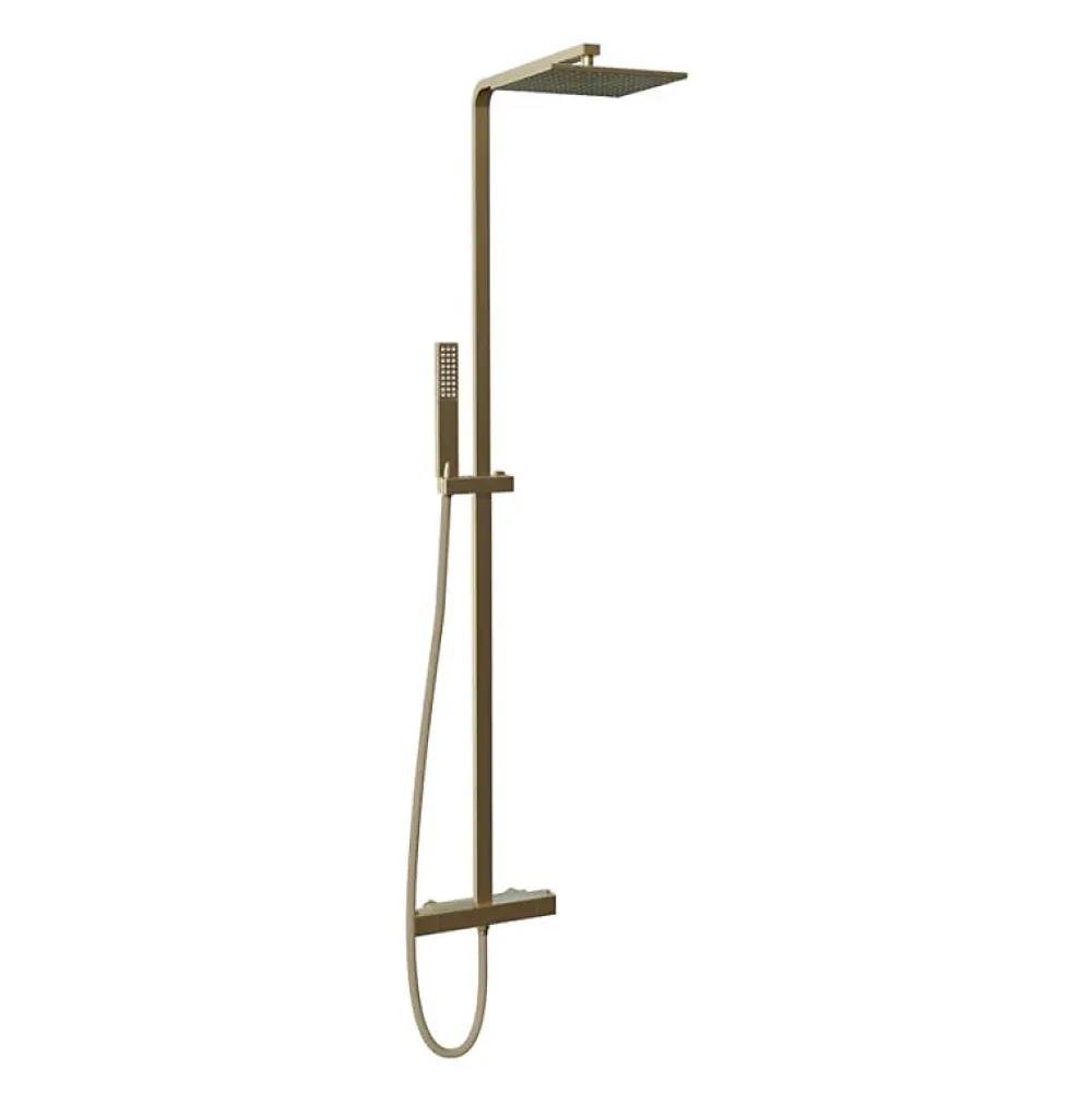 Colonne De Douche Thermostatique|Cuisibane Combiné de douche et douchette SQUARE - Doré