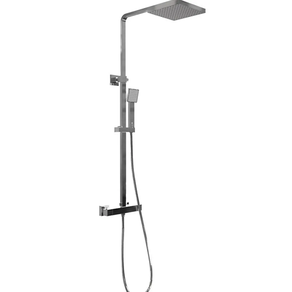 Colonne De Douche Thermostatique|Cuisibane Combiné de douche et douchette SQUARE - Chromé