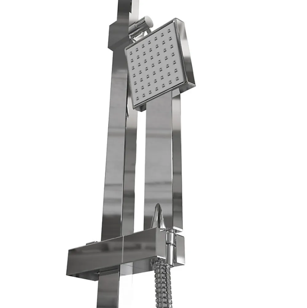Colonne De Douche Thermostatique|Cuisibane Combiné de douche et douchette SQUARE - Chromé