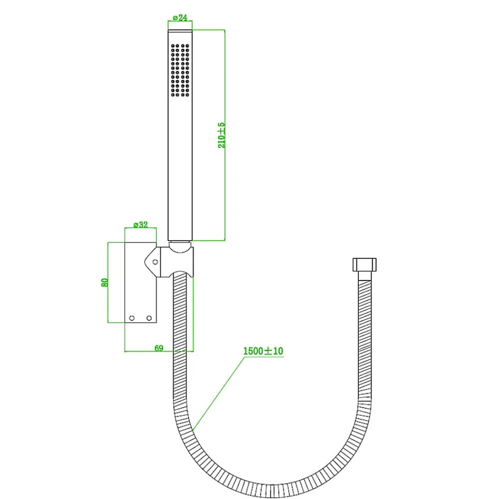 Pommeau De Douche, Flexible Et Barre De Douche|Essebagno Combiné support de douche gun métal 3 pièces Luisa
