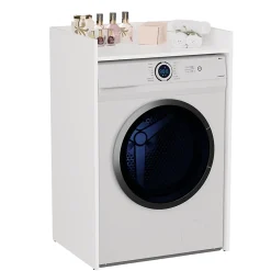 Topeshop COMO - Meuble de rangement pour machine à laver - Meuble SDB - 64x50x97.5 cm - Buanderie