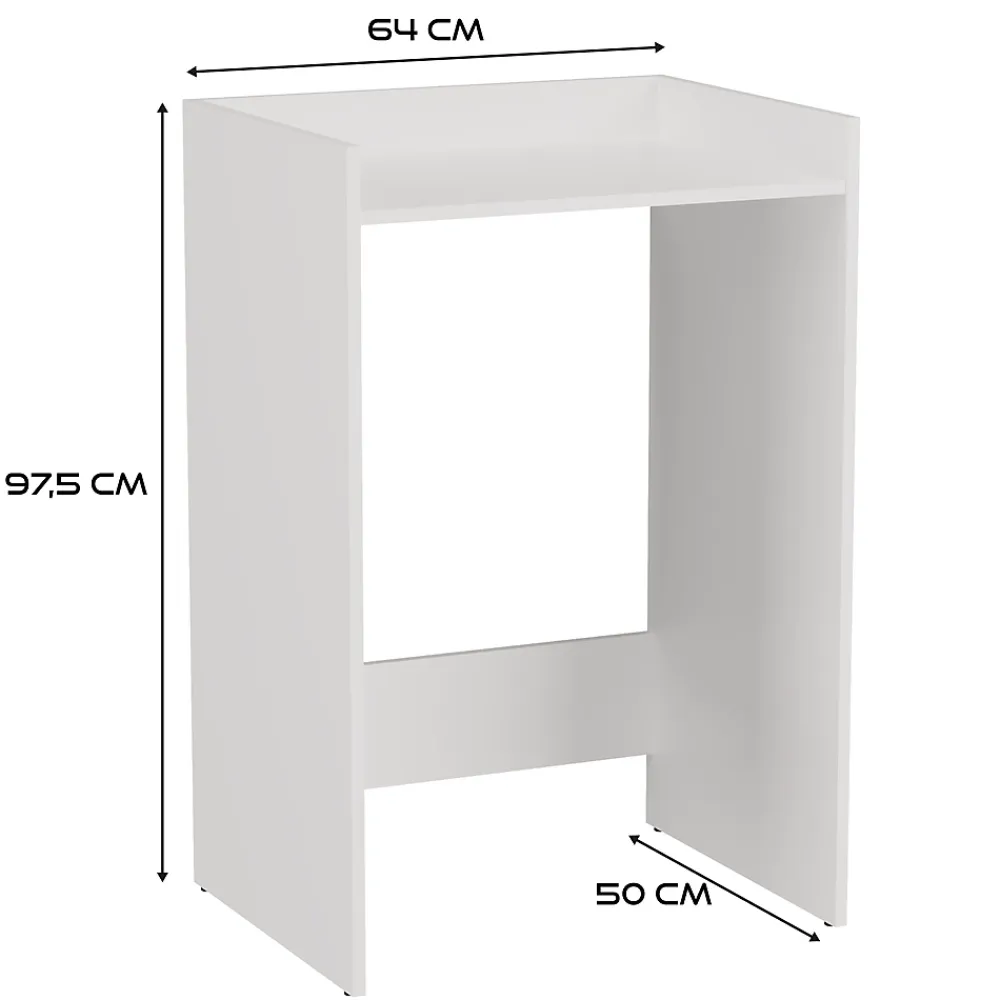 Topeshop COMO - Meuble de rangement pour machine à laver - Meuble SDB - 64x50x97.5 cm - Buanderie