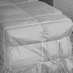 Etendoir À Linge|ECD Germany Couverture housse protection 4x6m 24m² en PVC imperméable + œillets 650g/m² gris