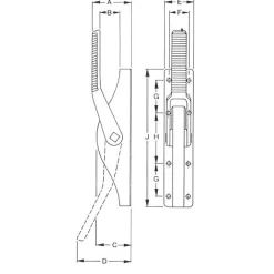 Fuhr Crémone à carré 13mm à cylindre 2 clés - - VTT902Z13V
