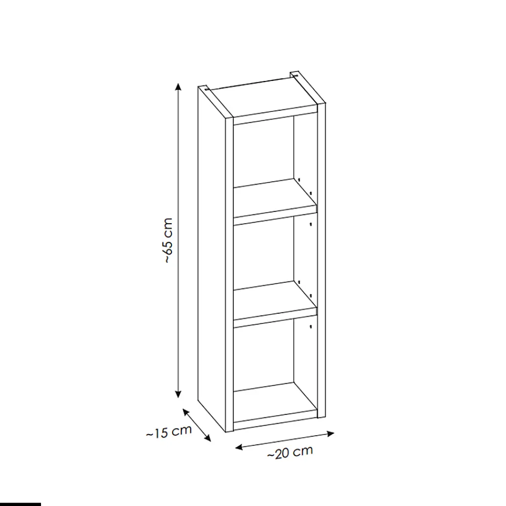 Otitec Cube de rangement - 20 x 65 cm - BOLD OAK