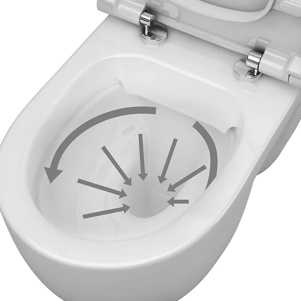 GoodHome Cuvette suspendu sans bride Winam