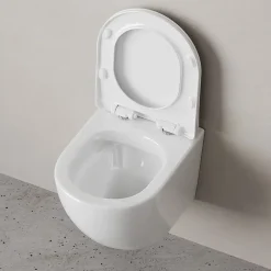 Wc Suspendu|Am.Pm Europe Cuvette WC Suspendu Blanc Toilette Suspendu FlashClean WC sans rebord avec couvercle de siège SoftClose, CXB1701SC Blanc AM.PM