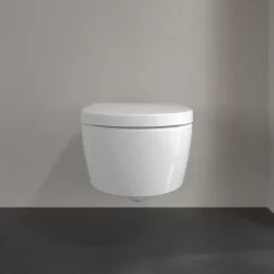 Villeroy & Boch Cuvette WC suspendu en céramique blanche et abattant fermeture ralentie Exclusive,