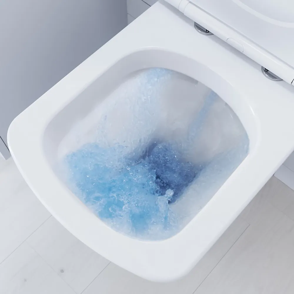 GoodHome Cuvette WC suspendu en céramique, l.36 x H.35,5 x P.50 cm, blanc, Levanna