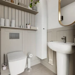 GoodHome Cuvette WC suspendu en céramique, l.36 x H.35,5 x P.50 cm, blanc, Levanna