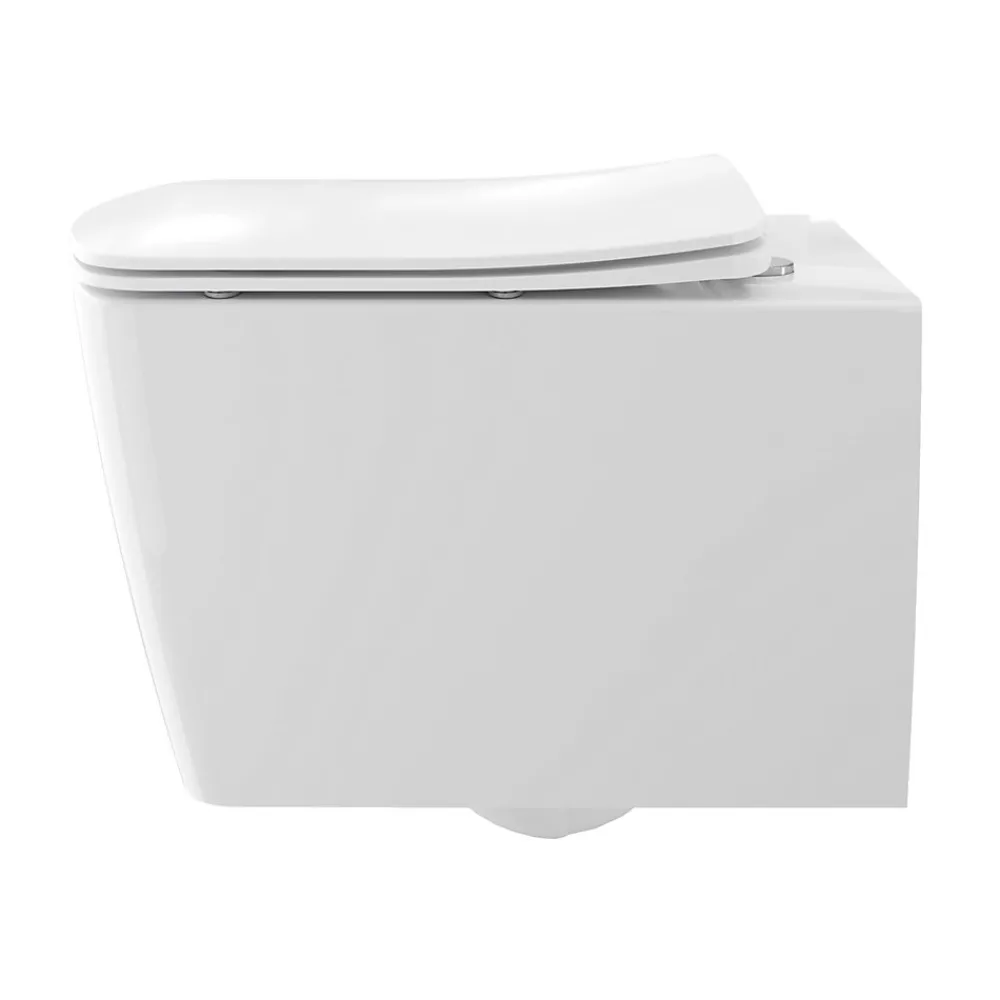 GoodHome Cuvette WC suspendu en céramique, l.36 x H.35,5 x P.50 cm, blanc, Levanna