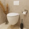 Wc Suspendu|GoodHome Cuvette WC suspendu en céramique, l.37,5 x H.36,5 x P.50 cm, blanc, effet Vortex, Kentia
