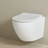 Wc Suspendu|Planète Bain Cuvette WC suspendu gain de place 49 cm sans bride blanc brillant - Corolla