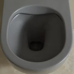 Wc Suspendu|Planète Bain Cuvette WC suspendu gris mat 54 cm sans bride fixations invisibles - Cyrus