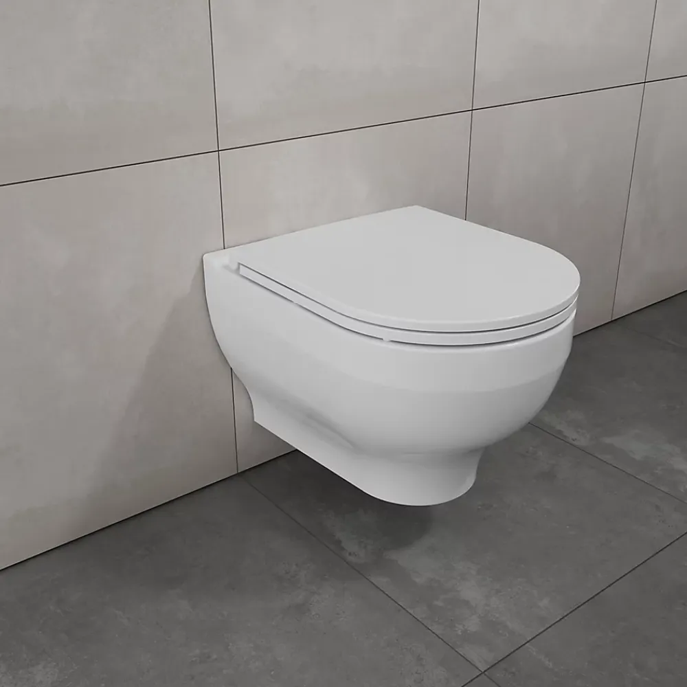GoodHome Cuvette WC suspendu sans bride Cavally