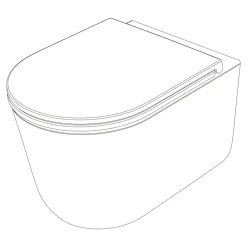 GoodHome Cuvette WC suspendue sans bride, effet Vortex, Luvia